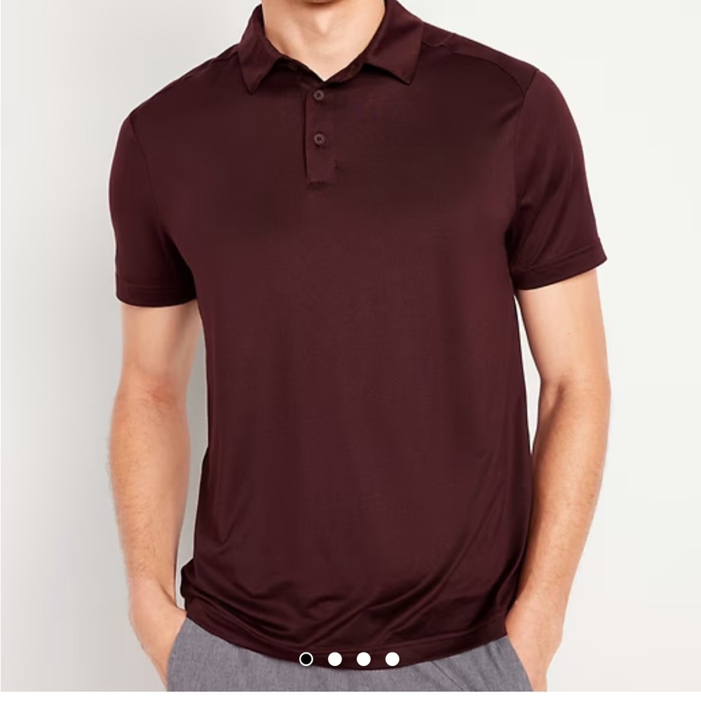 Old Navy Men's Maroon Active Cloud Motion Polo Shirt